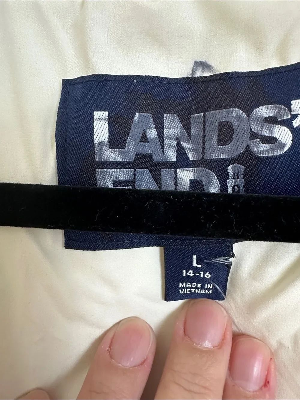 LANDS END Down Coat with Stretch - Picture 3 of 11